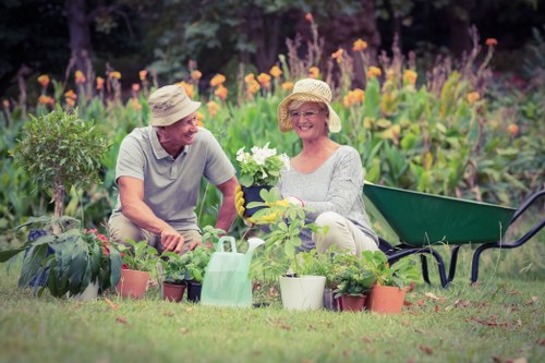 Gardener arranging a service booking with clear terms